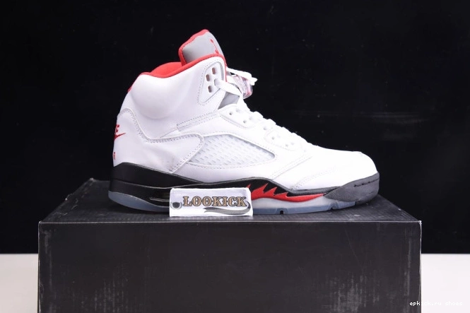 Cheap DA1911-102 5 Jordan Silver Red Air Fire (2020) Retro Tongue 0728